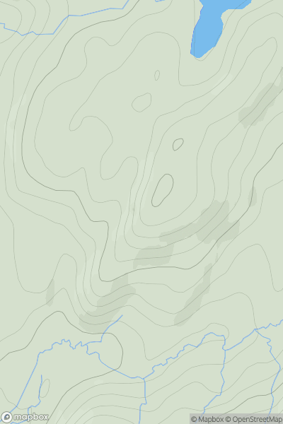 Thumbnail image for Cnoc na Seamraig [Knapdale and Kintyre] showing contour plot for surrounding peak